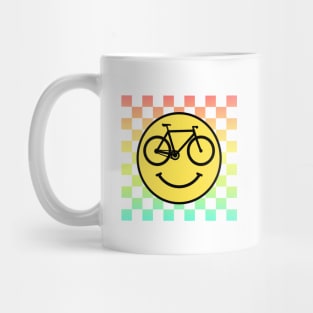 Funny Bicycle Bike Smiley Face Mug